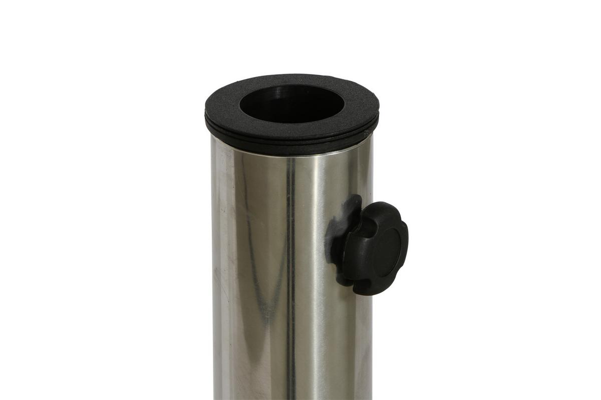 Schirmständer Metall/Granit für Ø 4,8 cm - Silberfarben/Grau, KONVENTIONELL, Stein/Metall (50/6/50cm) - Siena Garden