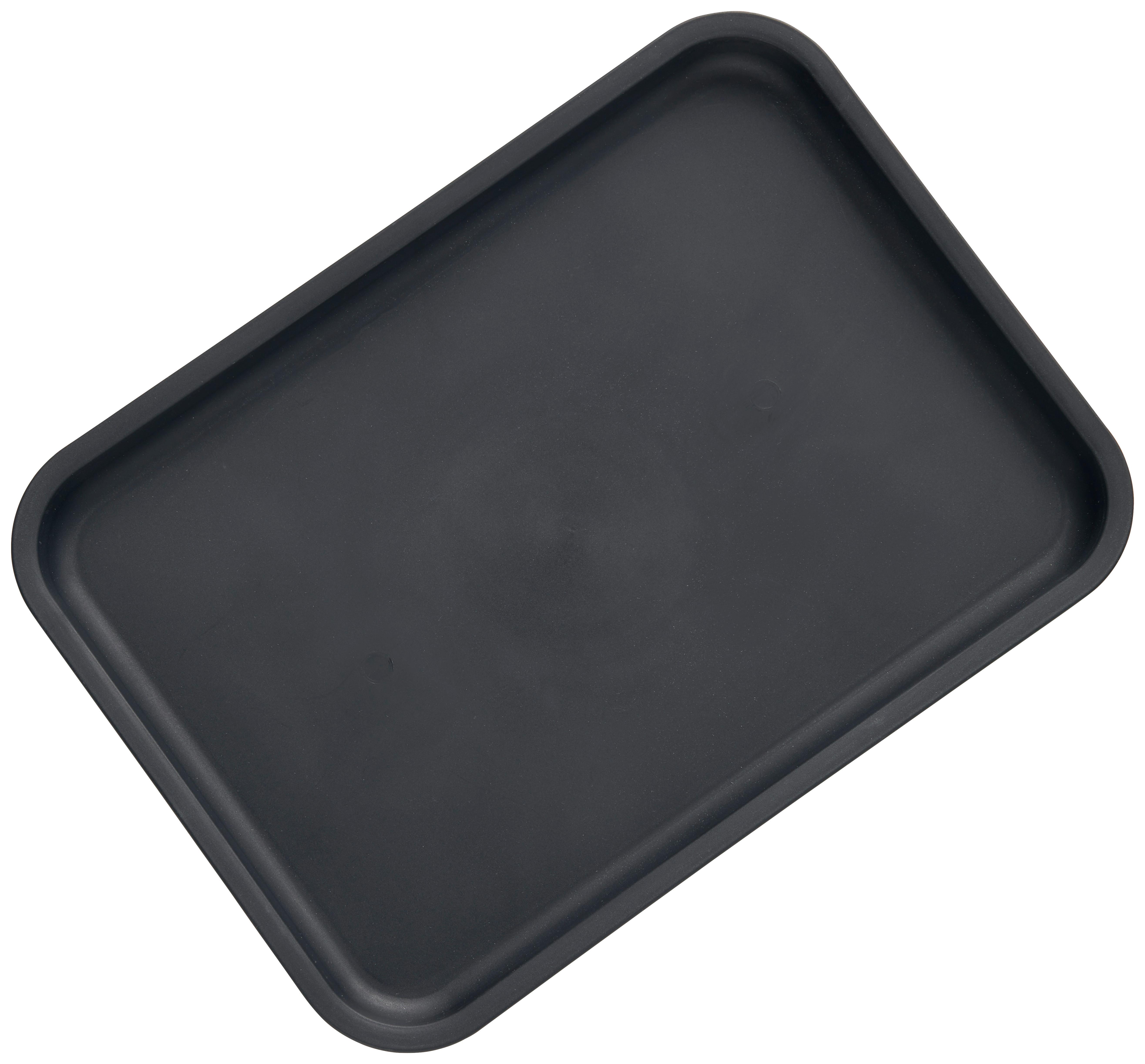 Serviertablett Ute Schwarz - Schwarz, KONVENTIONELL, Kunststoff (36,4/26,3/2,2cm) - Based