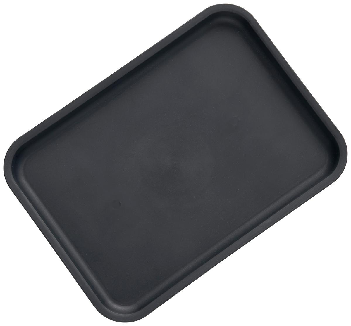 Serviertablett Ute Schwarz - Schwarz, KONVENTIONELL, Kunststoff (36,4/26,3/2,2cm) - Based
