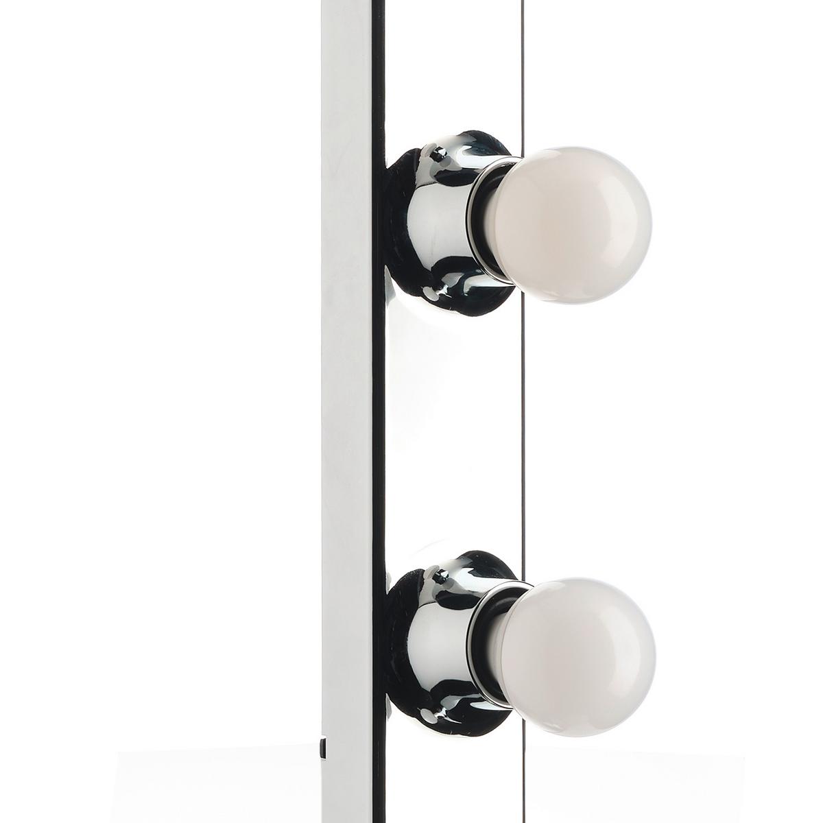Spiegelleuchte Hollywood Chromfarben max. 6 Watt - Chromfarben, KONVENTIONELL, Kunststoff (5/5/60cm)