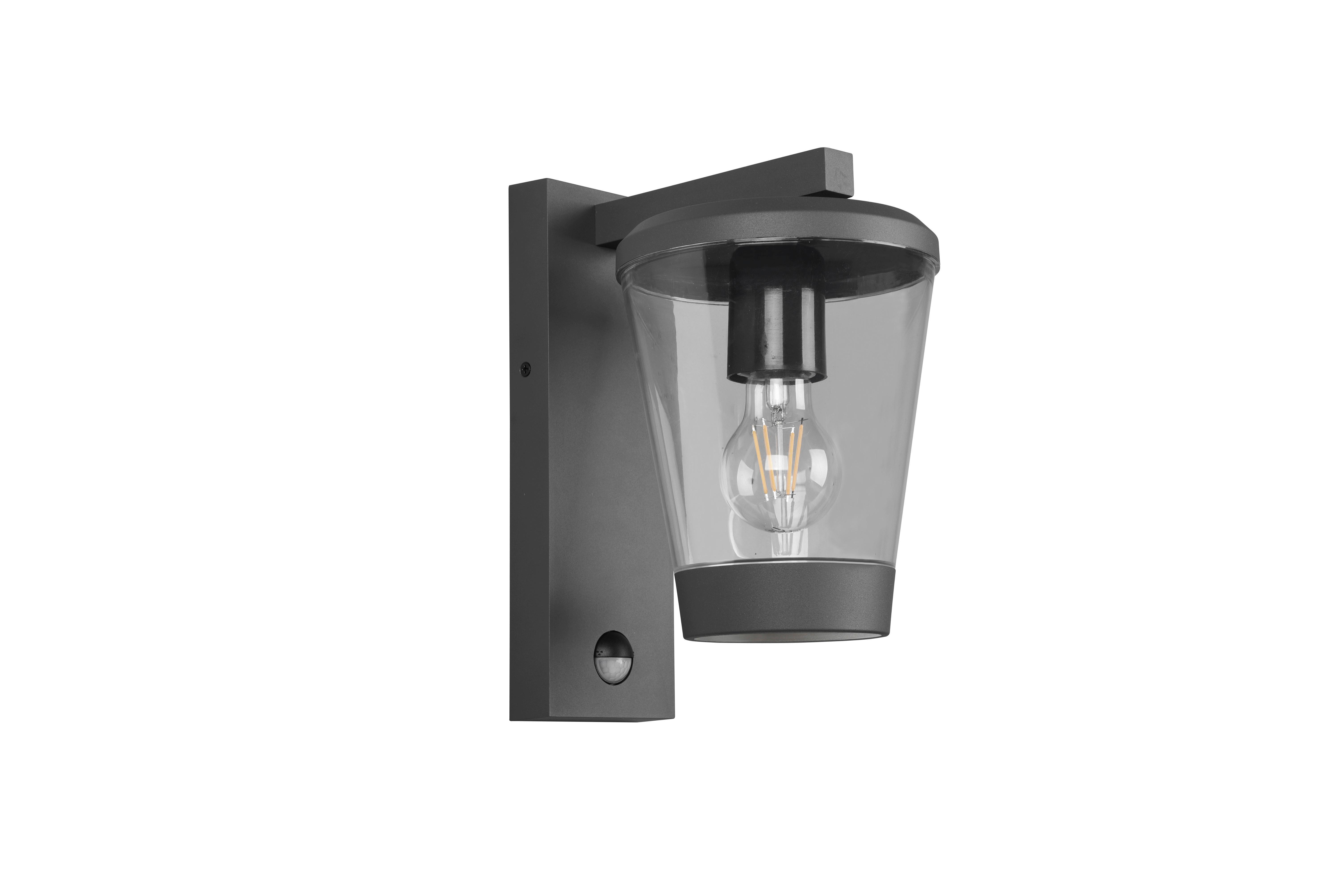 Außenwandleuchte Cavado Anthrazit max. 40 Watt - Klar/Anthrazit, Basics, Kunststoff/Metall (16/28/23cm) - Trio Leuchten