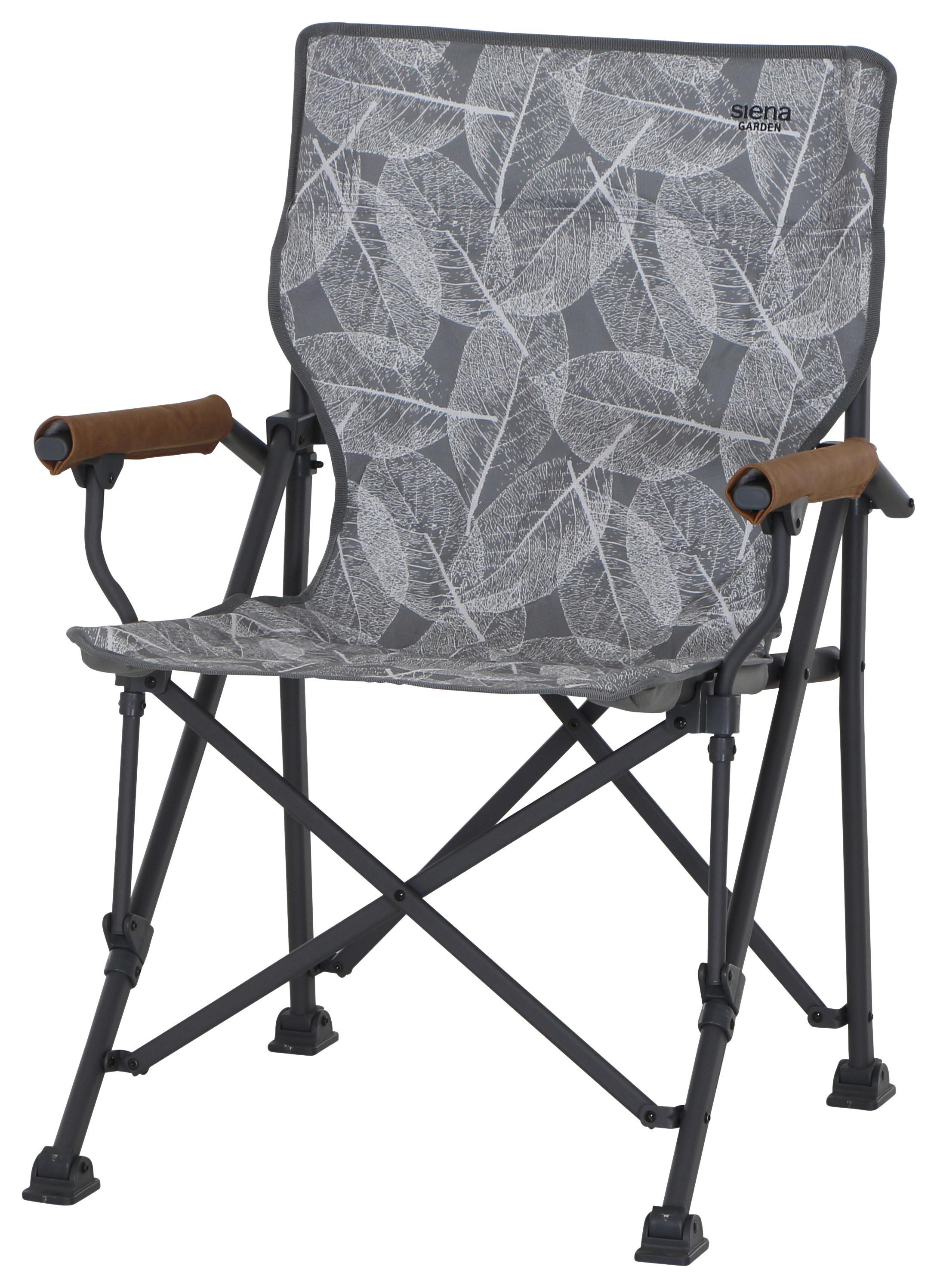 Campingsessel Klappbar M51745 mit Tragetasche - Anthrazit/Braun, KONVENTIONELL, Textil/Metall (73/55/99cm) - Siena Garden