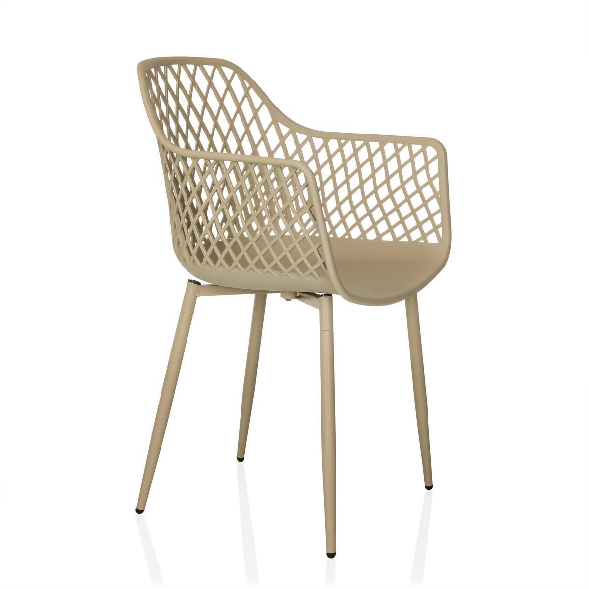 Vrtni Stol Begio L, Bež - bež, Moderno, kovina/umetna masa (56/81/50cm) - MID.YOU