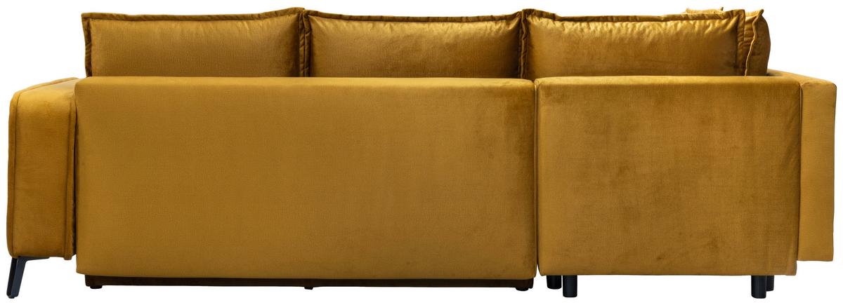Sarokkanapé Segre - aranyszínű, Modern, faalapú anyag/textil (215/270cm) - Premium Living