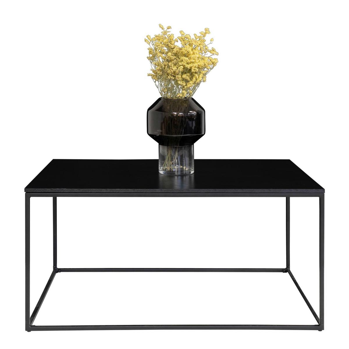 Couchtisch Vita Schwarz ca. 90x60x45 cm - Schwarz, Design, Holzwerkstoff/Metall (90/60/45cm) - MID.YOU