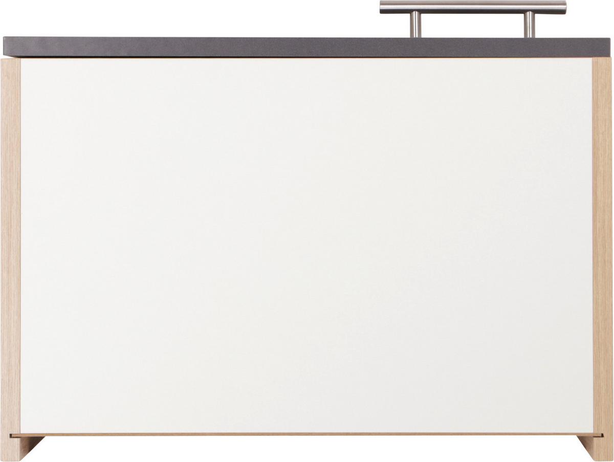 Kuhinjska Zgornja Omarica Merle, Barva Hrasta, Siva - srebrne barve/siva, Basics, kovina/leseni material (50/56,1/34,6cm) - Respekta