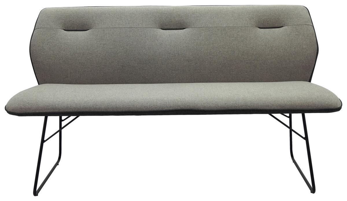 ŁAWKA POP UP - jasnoszary/czarny, Design, metal/tkanina (156/88/62cm) - Novel