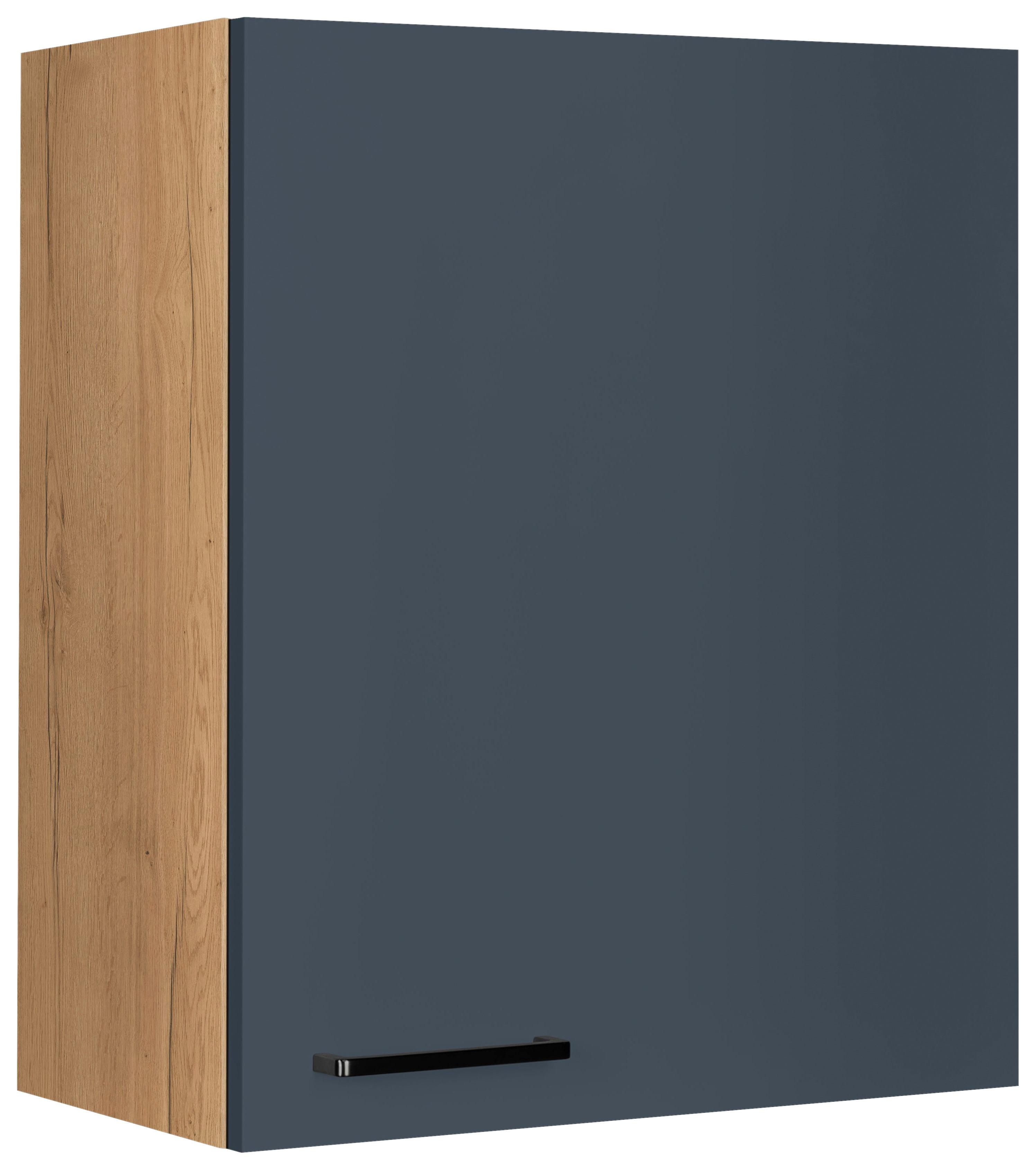 Küchenoberschrank Easytouch Blau - Blau/Eichefarben, MODERN, Holzwerkstoff/Metall (60/72/35cm) - Nobilia