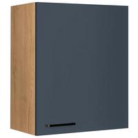 Küchenoberschrank Easytouch Blau - Blau/Eichefarben, MODERN, Holzwerkstoff/Metall (60/72/35cm) - Nobilia