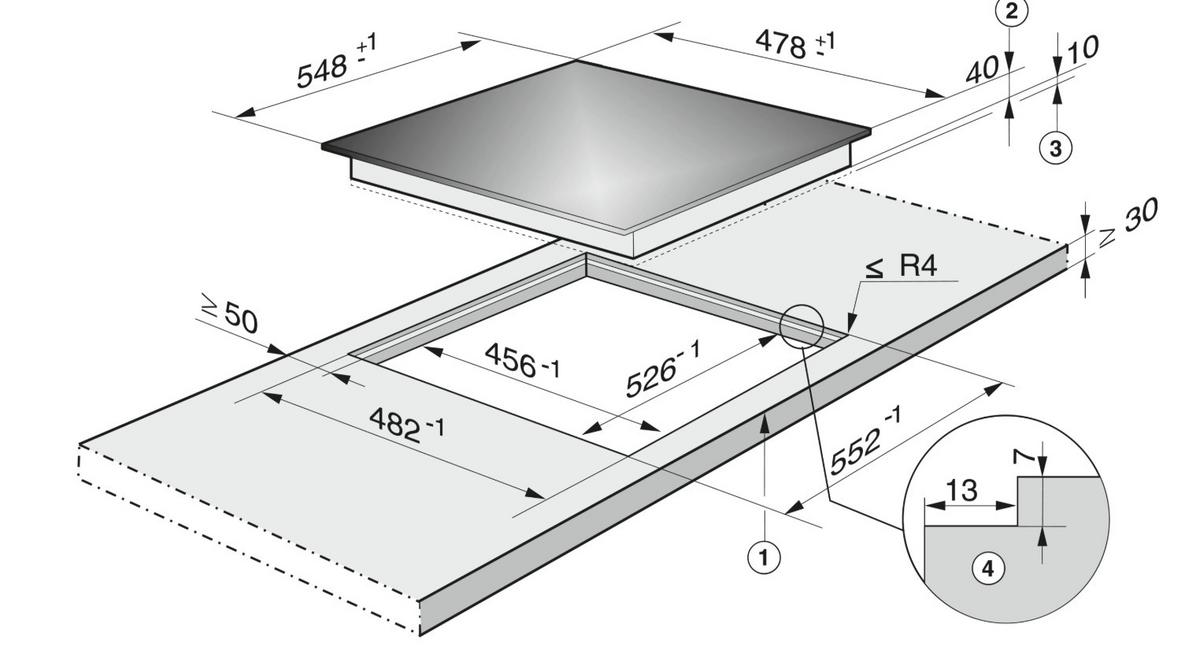 Glaskeramikkochfeld KM6017 Schwarz - Schwarz, KONVENTIONELL, Glas/Metall (54,8/4/47,8cm) - Miele