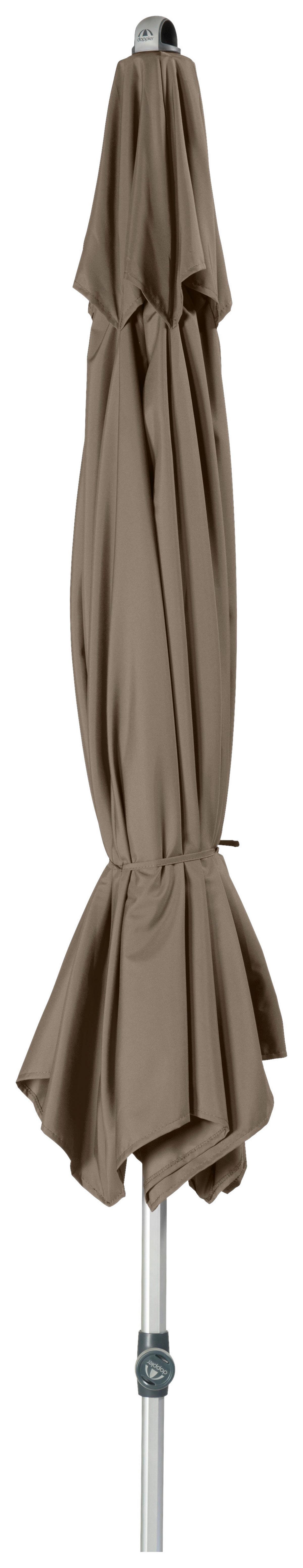 Sonnenschirm Expert Auto Tilt Greige ca. 320cm - Greige/Alufarben, Basics, Textil/Metall (320cm) - Doppler