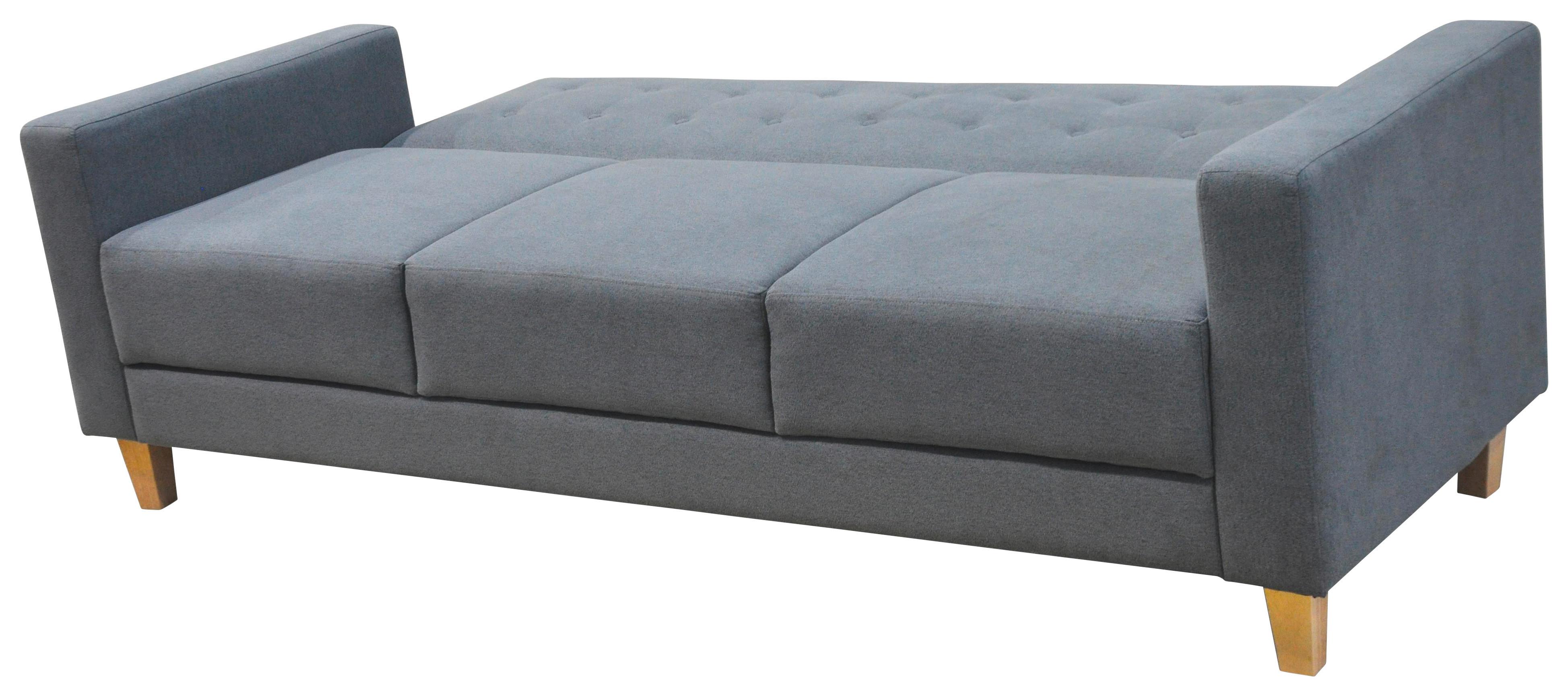 Zofa Levi, Siva, Ležišče - siva/naravne barve, Moderno, tekstil/les (208/85/88cm)