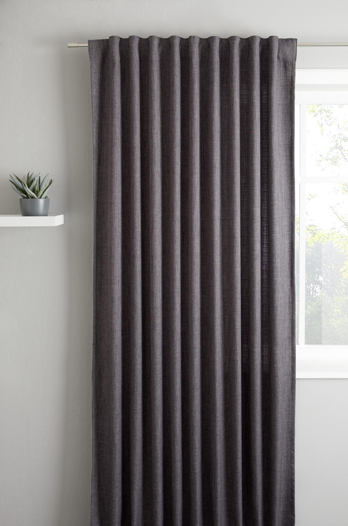 Perdea prefabricată Leo - gri, textil (135/255cm) - Premium Living