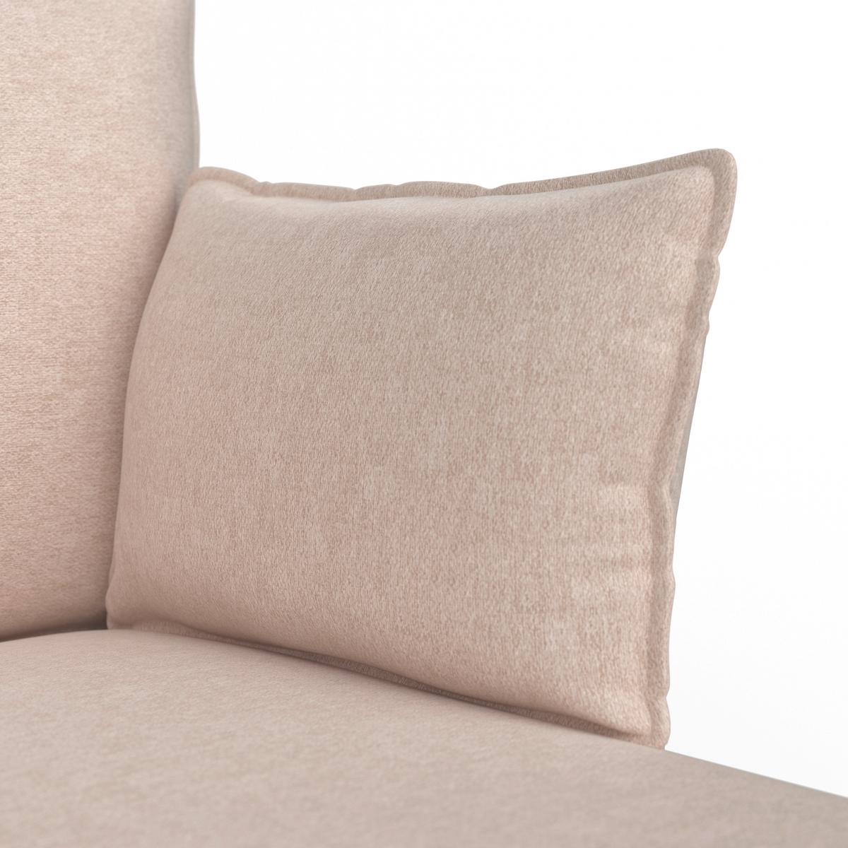Sedežna Garnitura Rosa, Nežno Roza/bež - črna/bež, Moderno, kovina/tekstil (226/84/163cm) - Bessagi Home