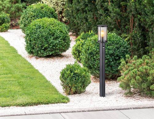 Außenleuchte Gracey Schwarz max. 60 Watt - Schwarz, KONVENTIONELL, Glas/Metall (14,3/100cm) - Globo