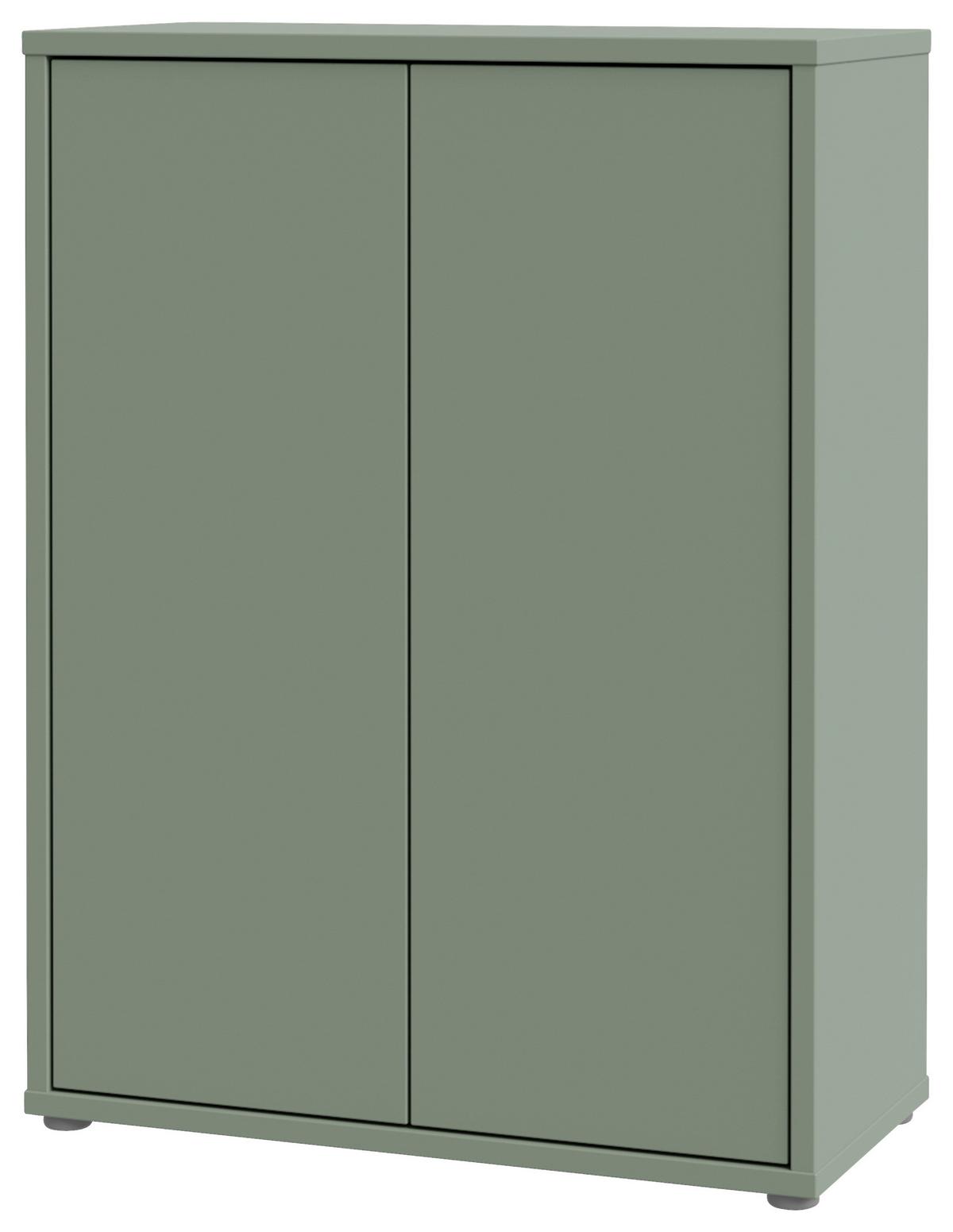 Omara Za Čevlje Alice, Žajbljevo Zelena - siva/žajbljevo zelena, Moderno, umetna masa/leseni material (74,5/99,1/34,9cm) - Xora