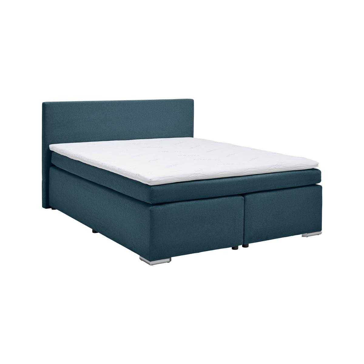 BOXSPRINGBETT MIRA 2 -EXKLUSIV- -BASED- - Dunkelblau, Modern, Holz/Kunststoff (160/200cm) - Based