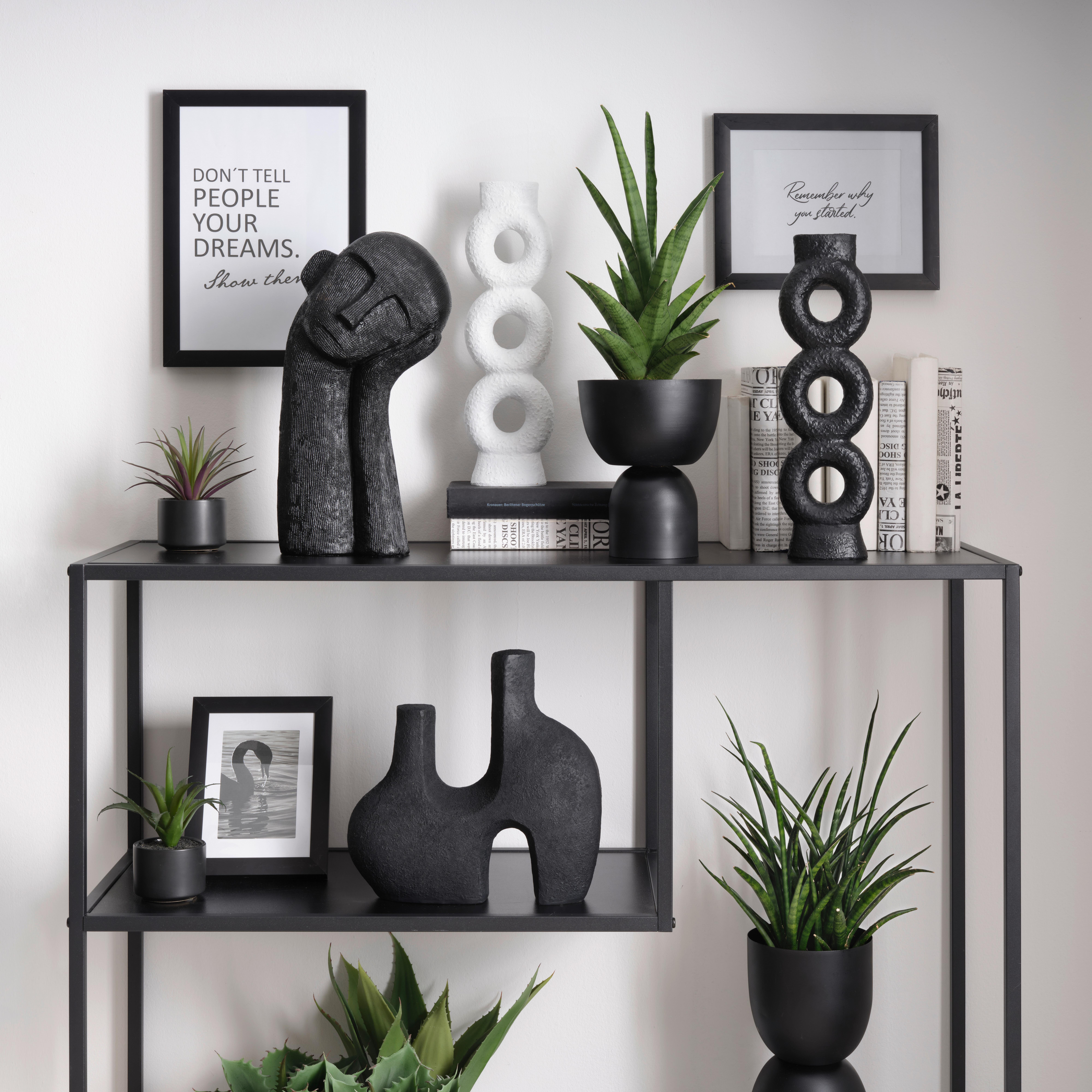 Skulptur Head in Schwarz - Schwarz, Kunststoff (19/35/9cm) - Modern Living