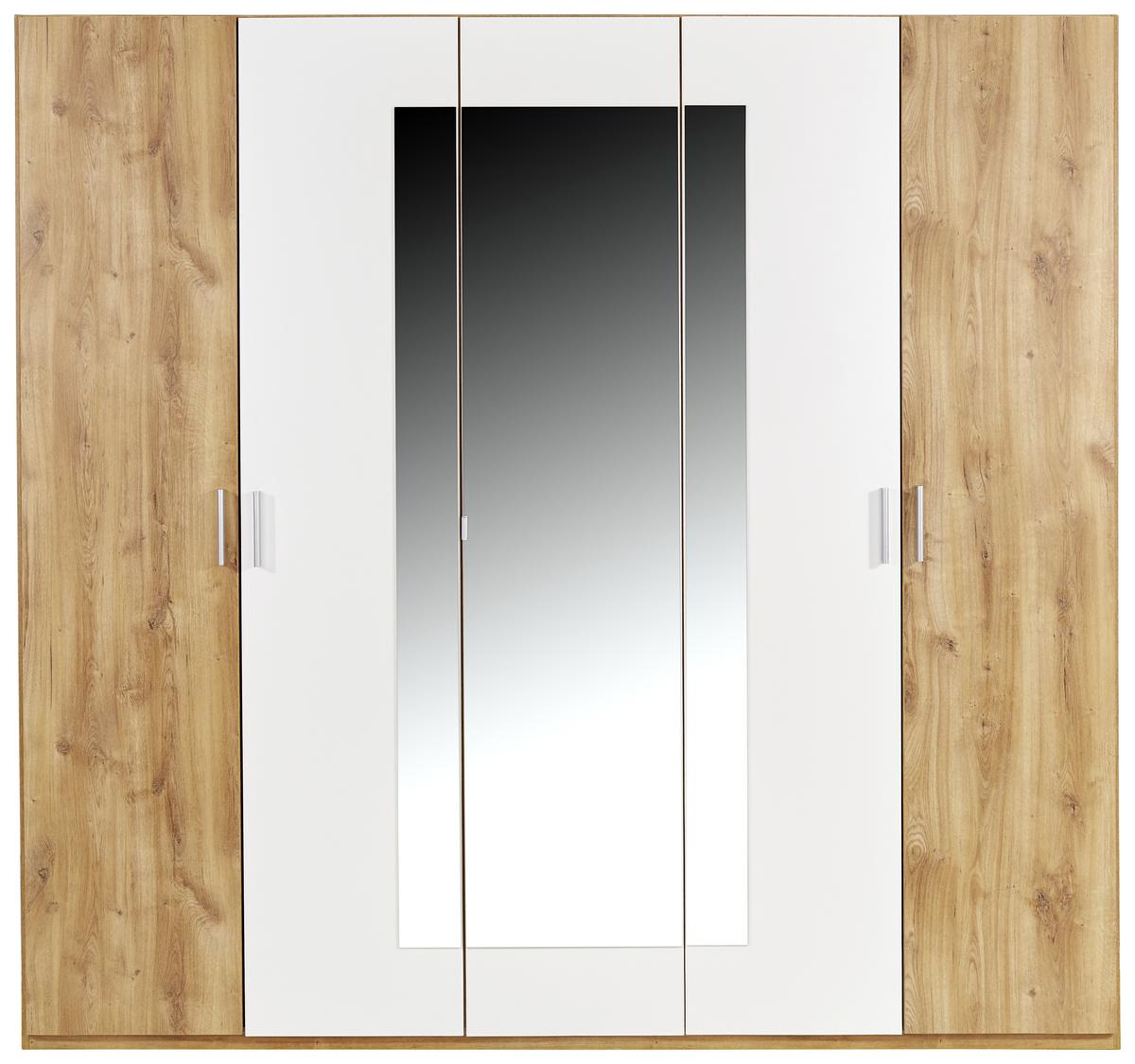 Spavaća Soba Katrin - bijela/boje hrasta, Konvencionalno, drvni materijal (180/200cm) - Based