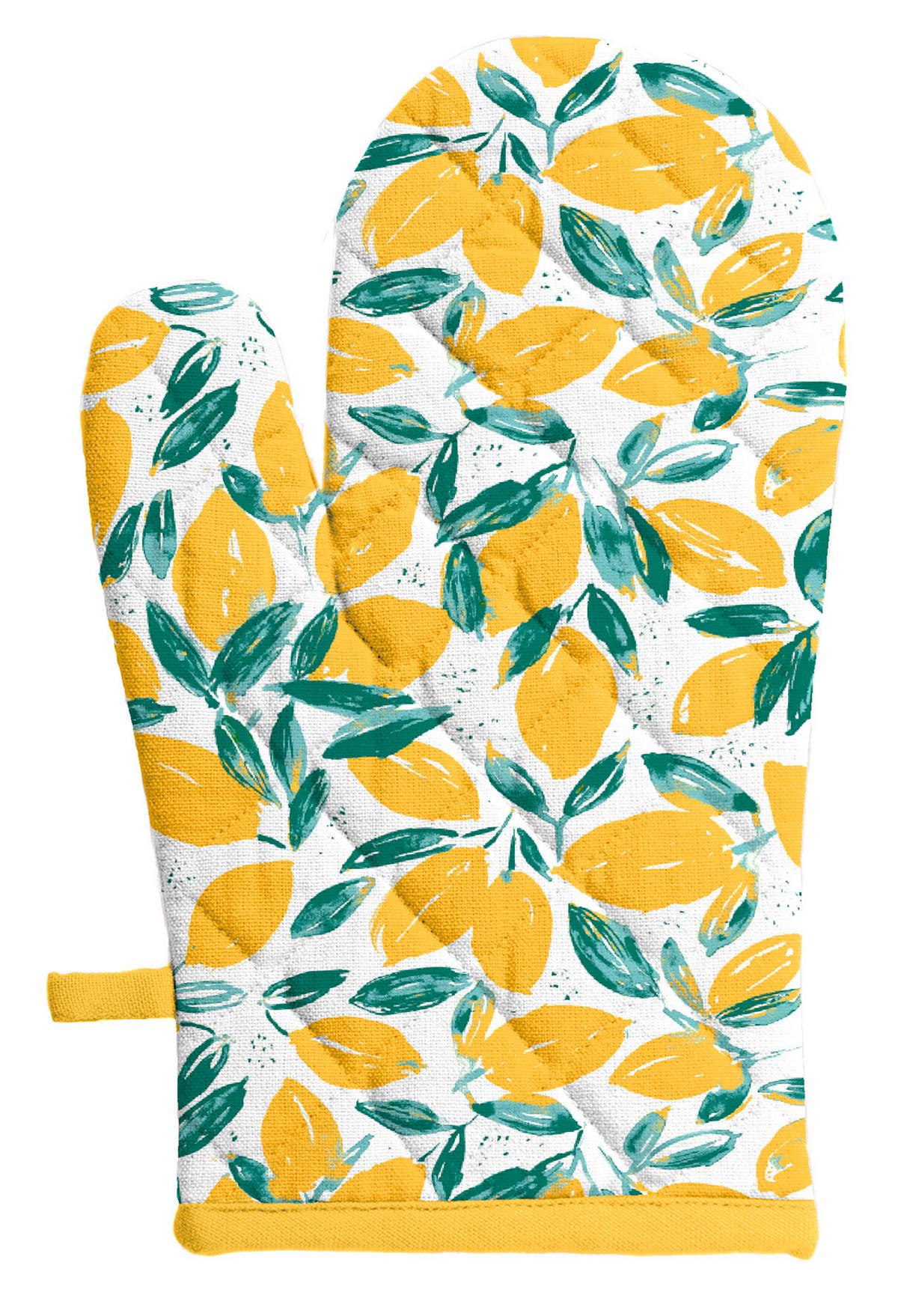 Edényfogó Kesztyű Zitrone - sárga/fehér, textil (17/30cm) - S. Oliver