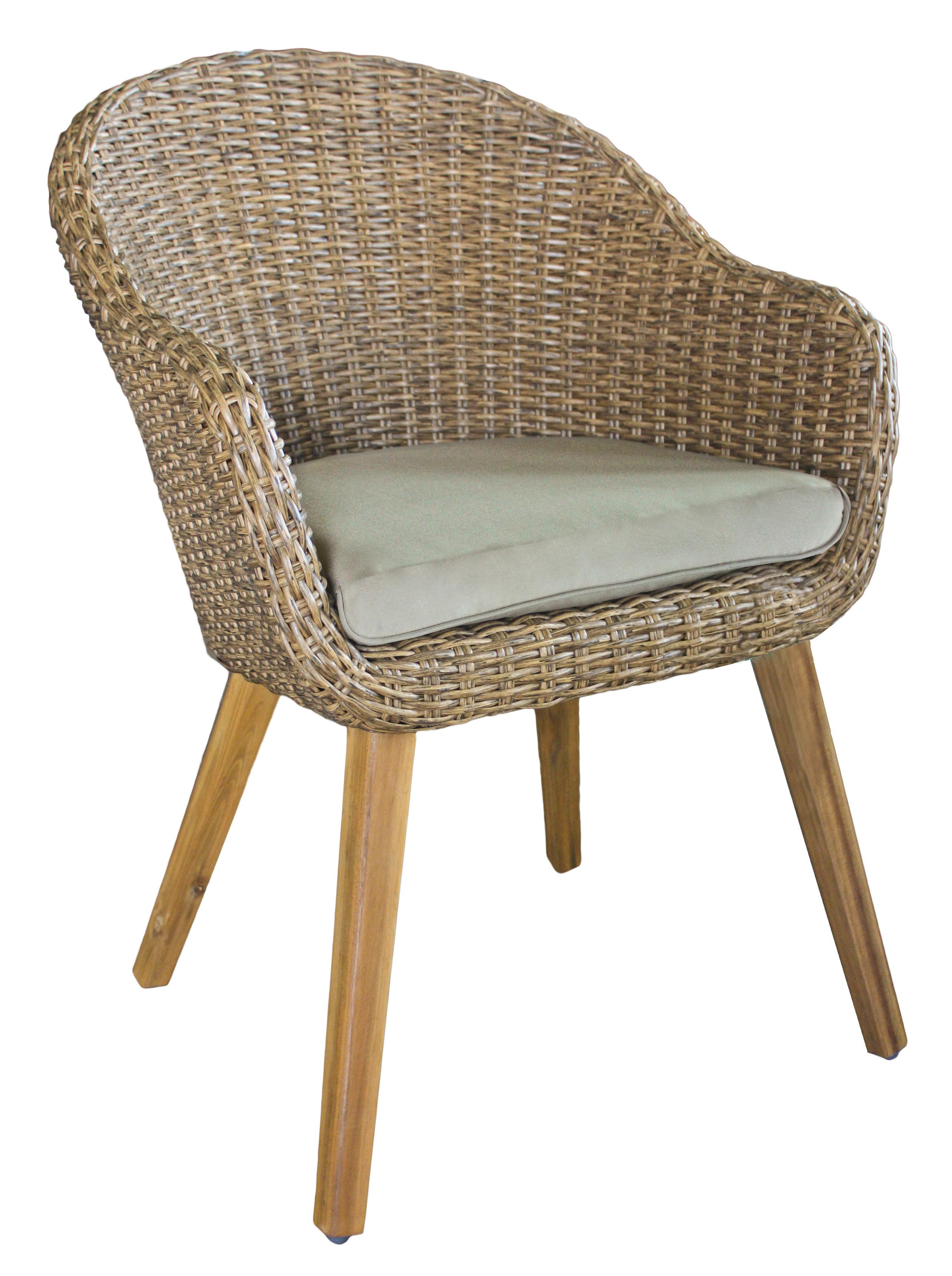 Gartenstuhl-Set Carson 2er-Set Taupe stapelbar - Taupe/Hellbraun, Basics, Holz/Kunststoff (64/53/76cm) - Gardenson