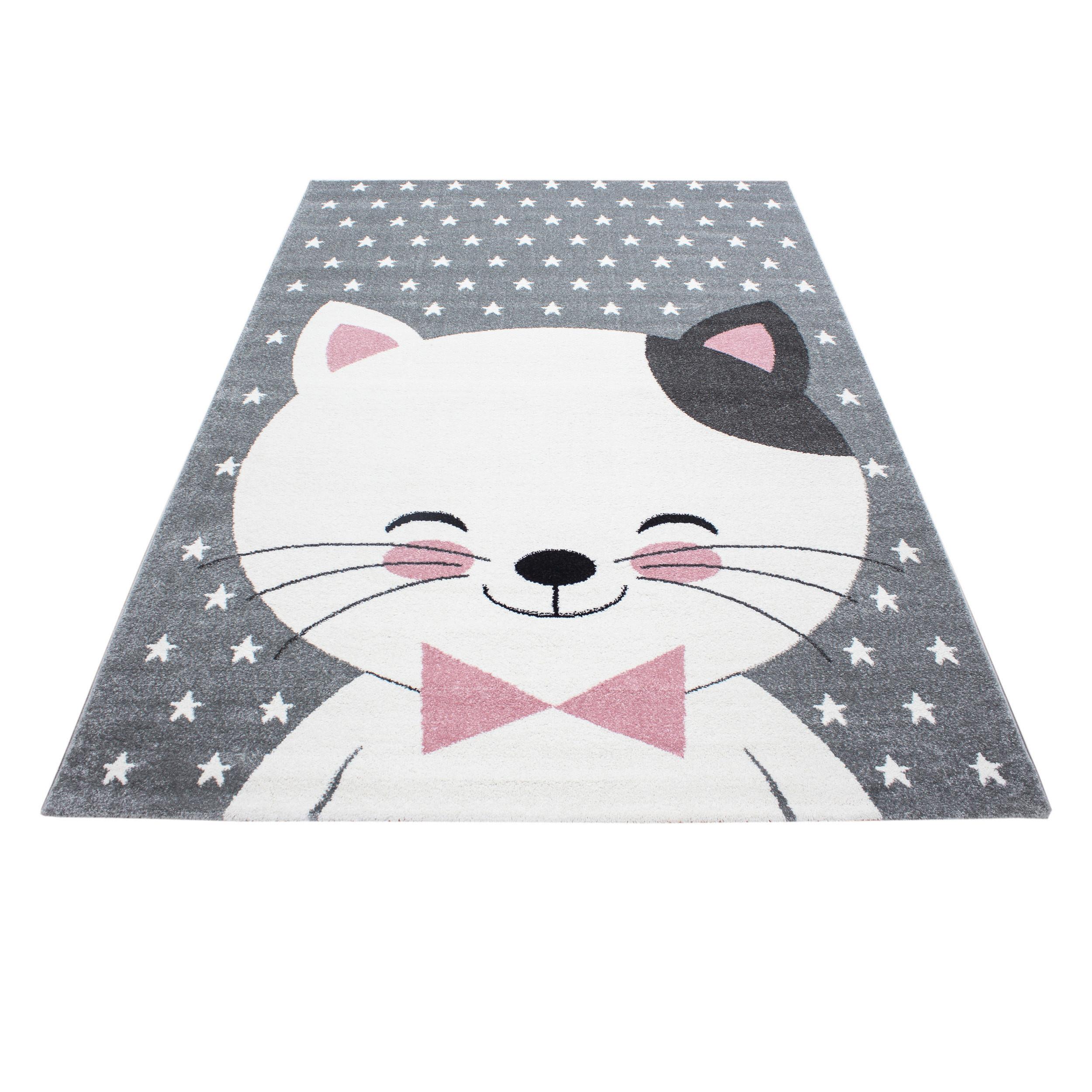 Otroška Preproga Kids, 120x170cm, Roza, Siva - pink/siva, Trend, tekstil (120/170cm) - Ben'n'jen