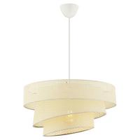 LAMPA WISZĄCA COUPER HAZERAN - WHITE - biały, Design, metal/tkanina (40/72cm) - P & B