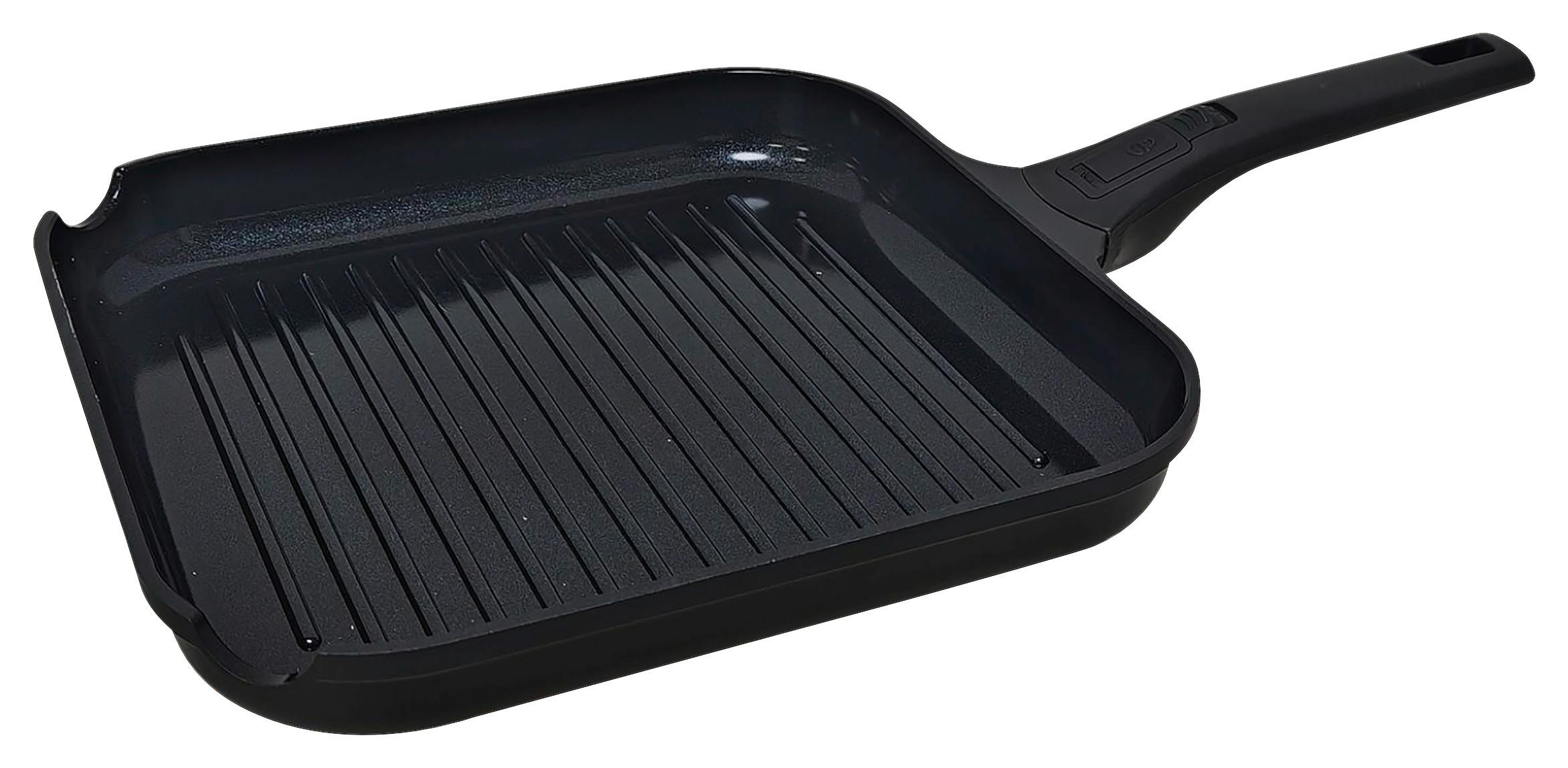 GRILLPANNA RICO - svart, Klassisk, metall/plast (28/4,3cm) - Mömax