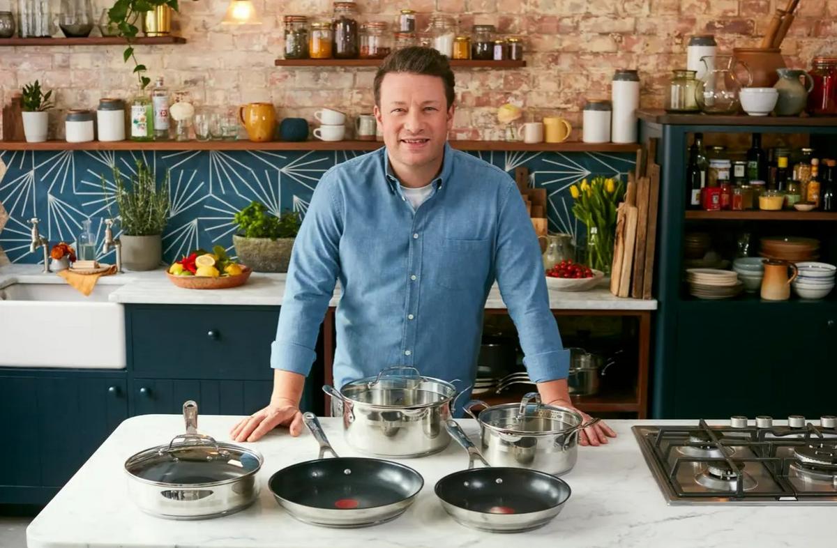 Pfannenset Tefal Jamie Oliver Schwarz 2-teilig - Schwarz, KONVENTIONELL, Metall (45,8/27,8/12,3cm) - Tefal