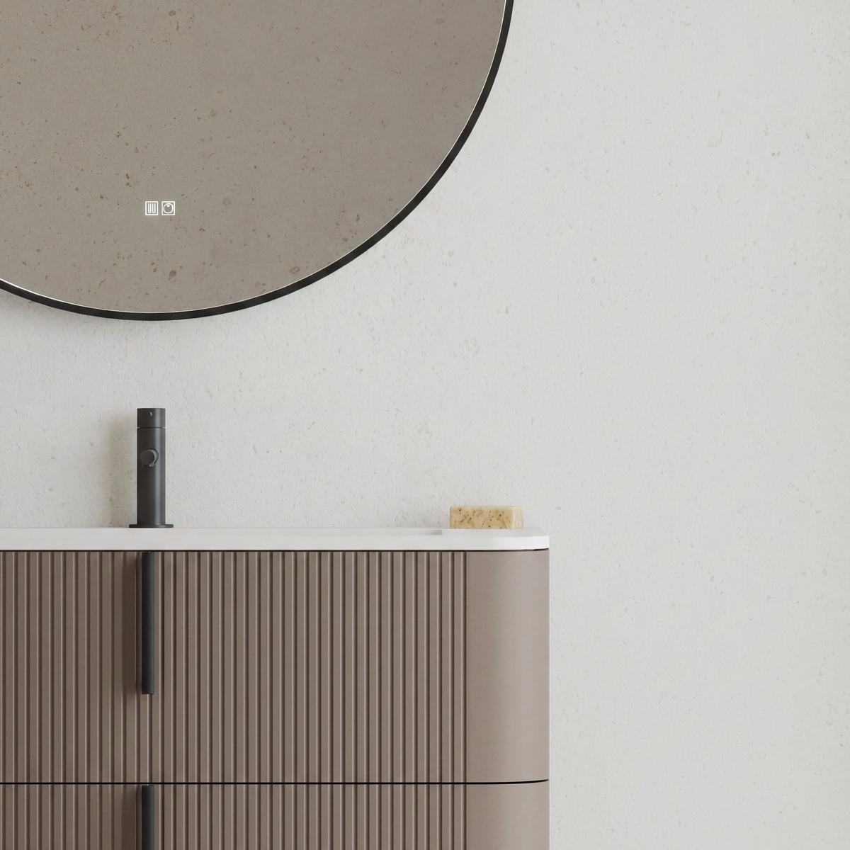 Bază pentru lavoar Lyra - taupe/antracit, Modern, material pe bază de lemn (101/51/46cm)