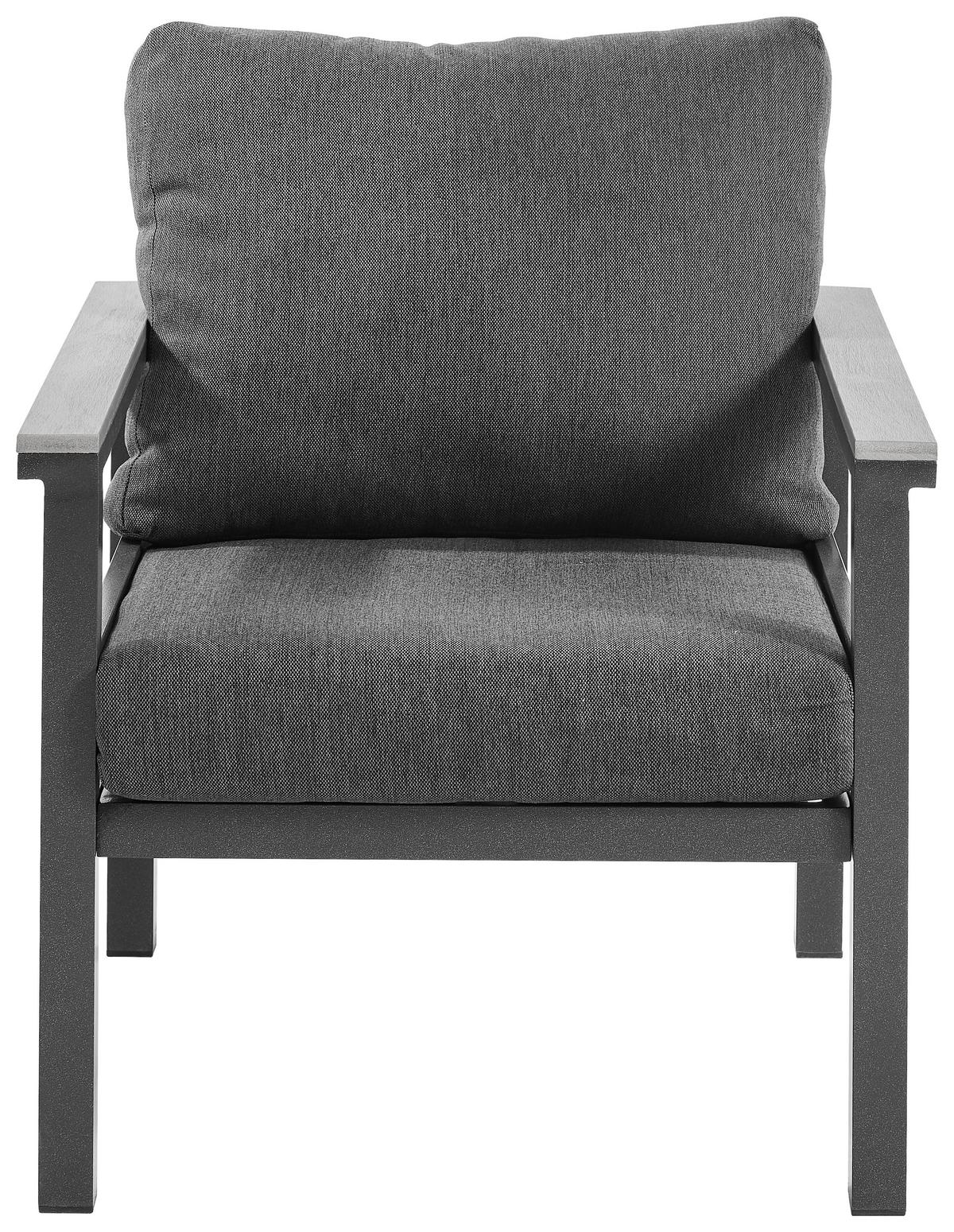 FOTEL TARASOWY OLYMPIA - jasnoszary/ciemnoszary, Design, tworzywo sztuczne/metal (67/74/73cm) - Mömax
