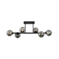 Deckenleuchte In Schwarz/chrom Max. 10 Watt - Chromfarben/Schwarz, Modern, Glas/Metall (85/28/27cm) - Mömax
