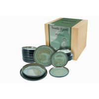 Tafelservice Nordic Fjord Grün, 18-teilig - Grün, Trend, Keramik - Creatable