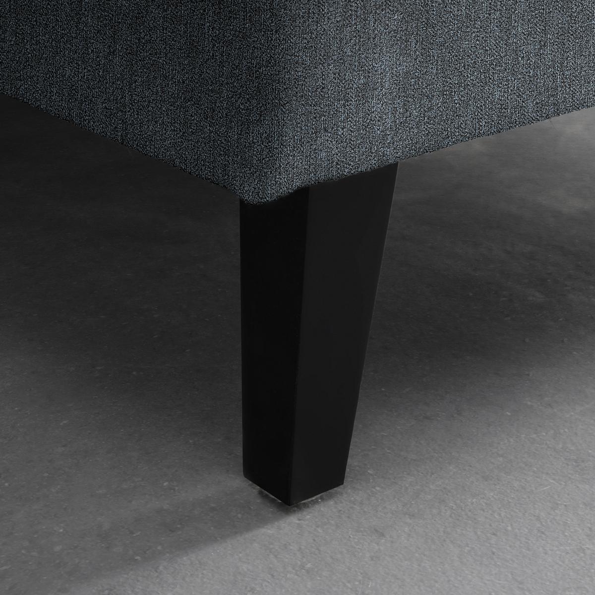Ecksofa Boston Blaugrau - Blaugrau/Schwarz, KONVENTIONELL, Holz/Textil (215/92/160cm) - Based