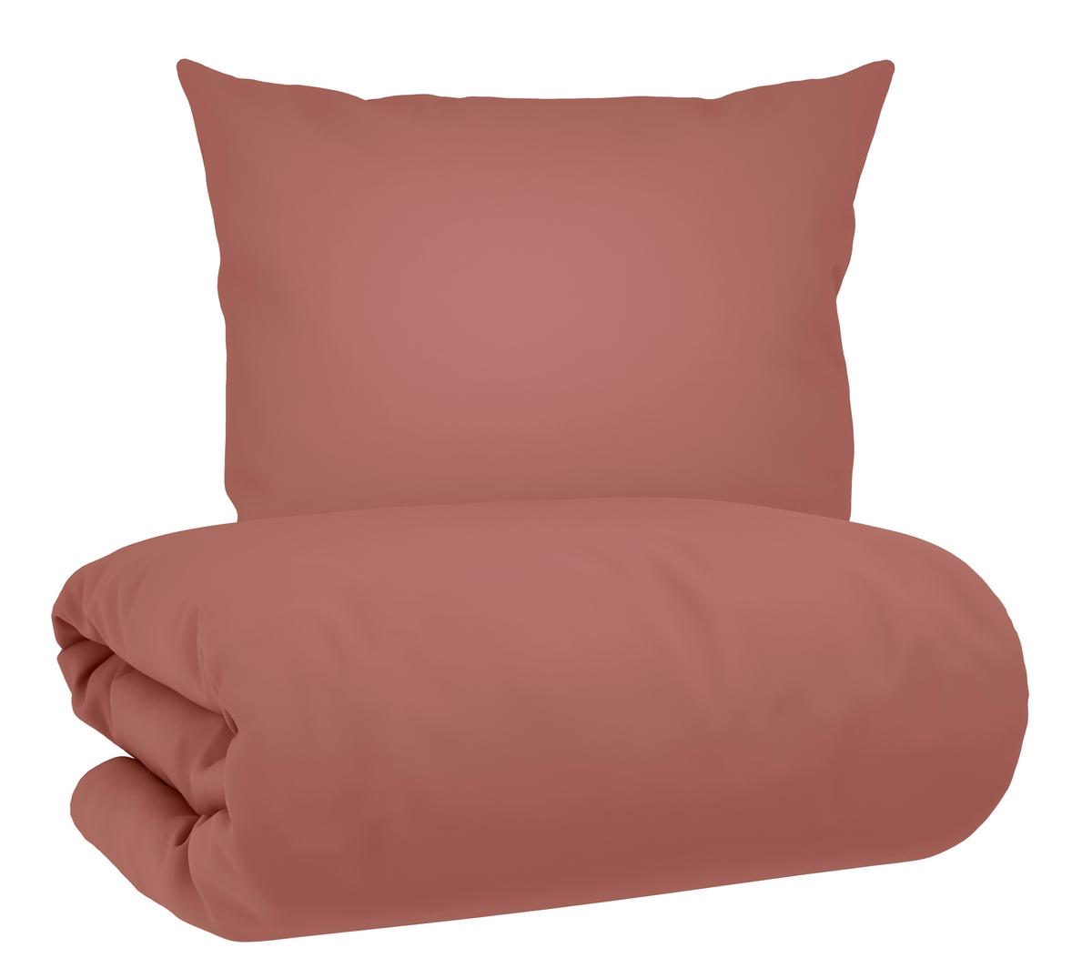 Bettwäsche Stone Washed Uni Dunkelrosa ca. 135x200cm - Dunkelrosa, ROMANTIK / LANDHAUS, Textil (135/200cm) - Modern Living