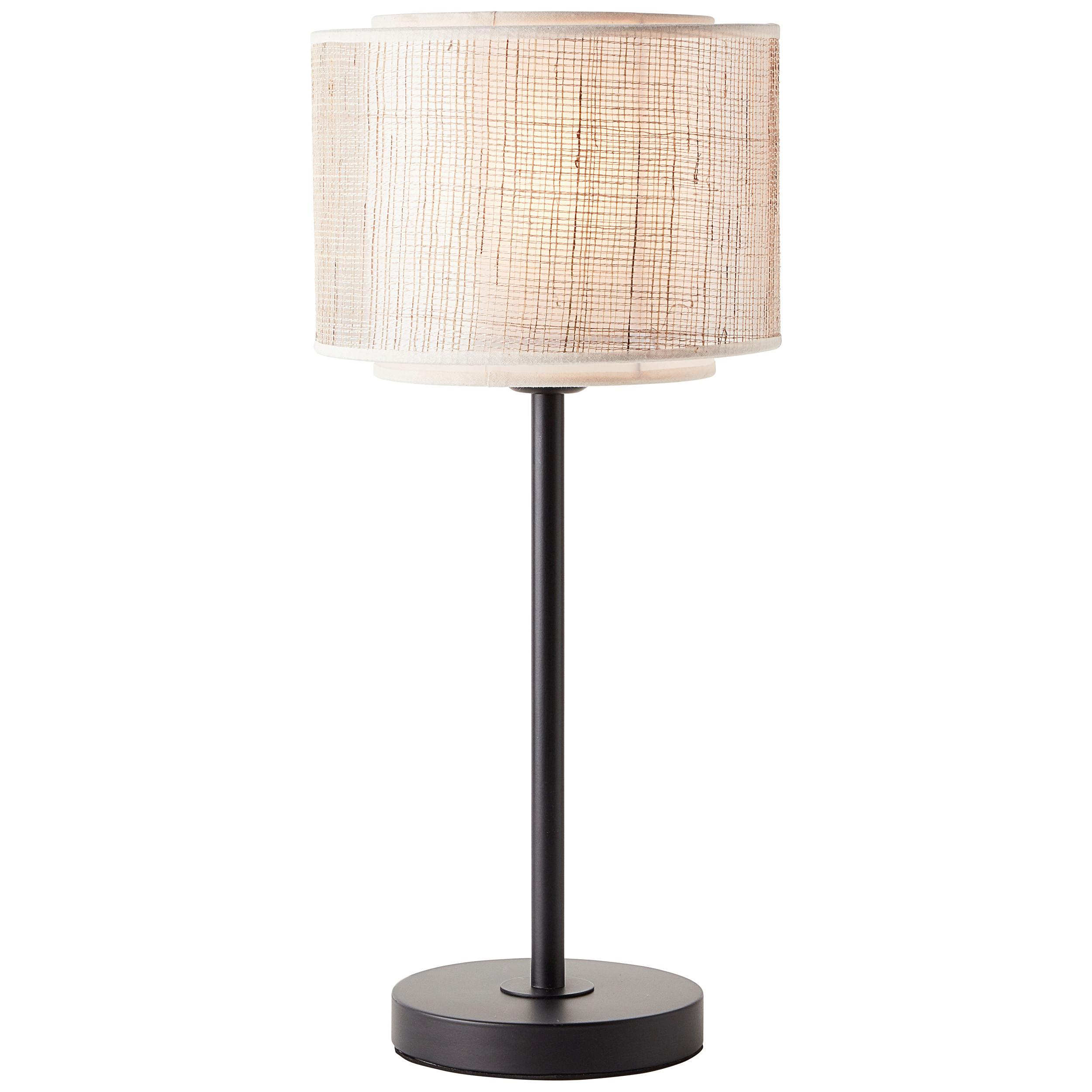 Tischleuchte Odar Beige max. 42 Watt - Beige/Schwarz, Basics, Papier/Textil (22/48cm) - Brilliant