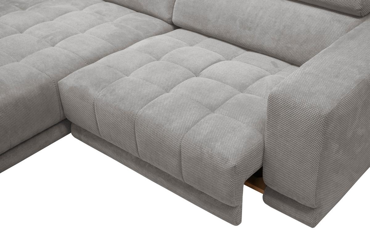 Kutna Garnitura Portland - siva/crna, Moderno, tekstil/plastika (197/78-98/275cm) - Premium Living