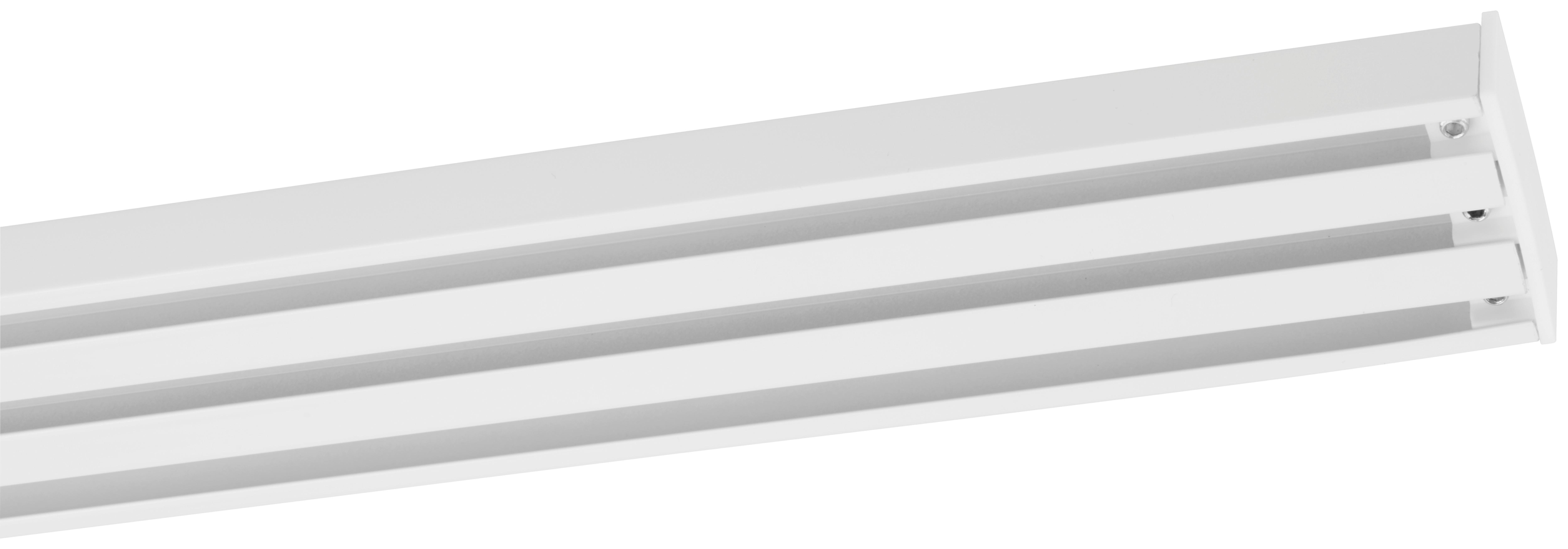 Vorhangschiene Style in Weiß ca. 160cm - Weiß, Metall (160cm) - Premium Living
