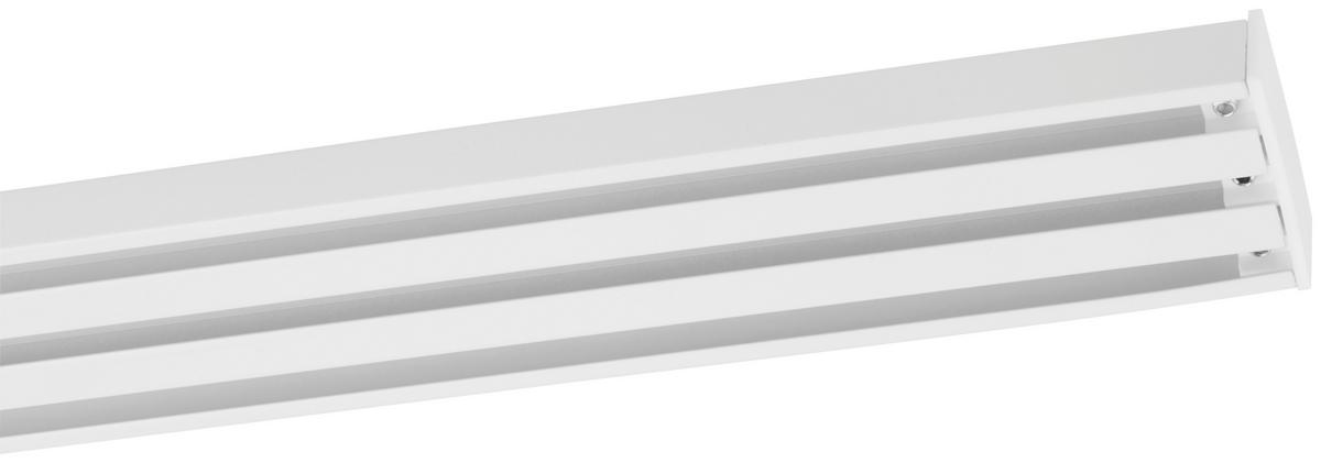 Vorhangschiene Style in Weiss ca. 160cm - Weiss, Metall (160cm) - Premium Living