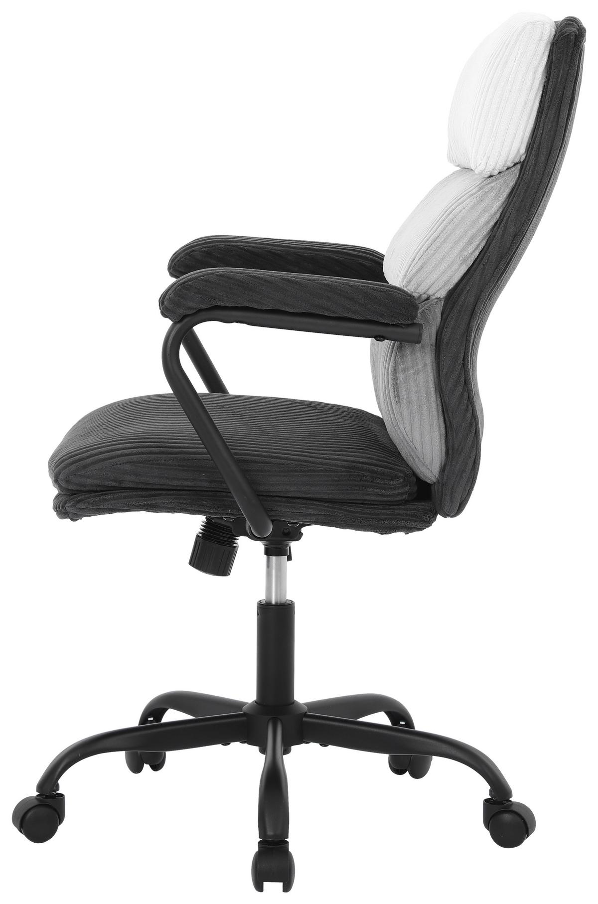 Uredska Stolica Manhattan - srebrne boje/tamno siva, Moderno, drvo/metal (58/102-112/64,5cm) - Modern Living
