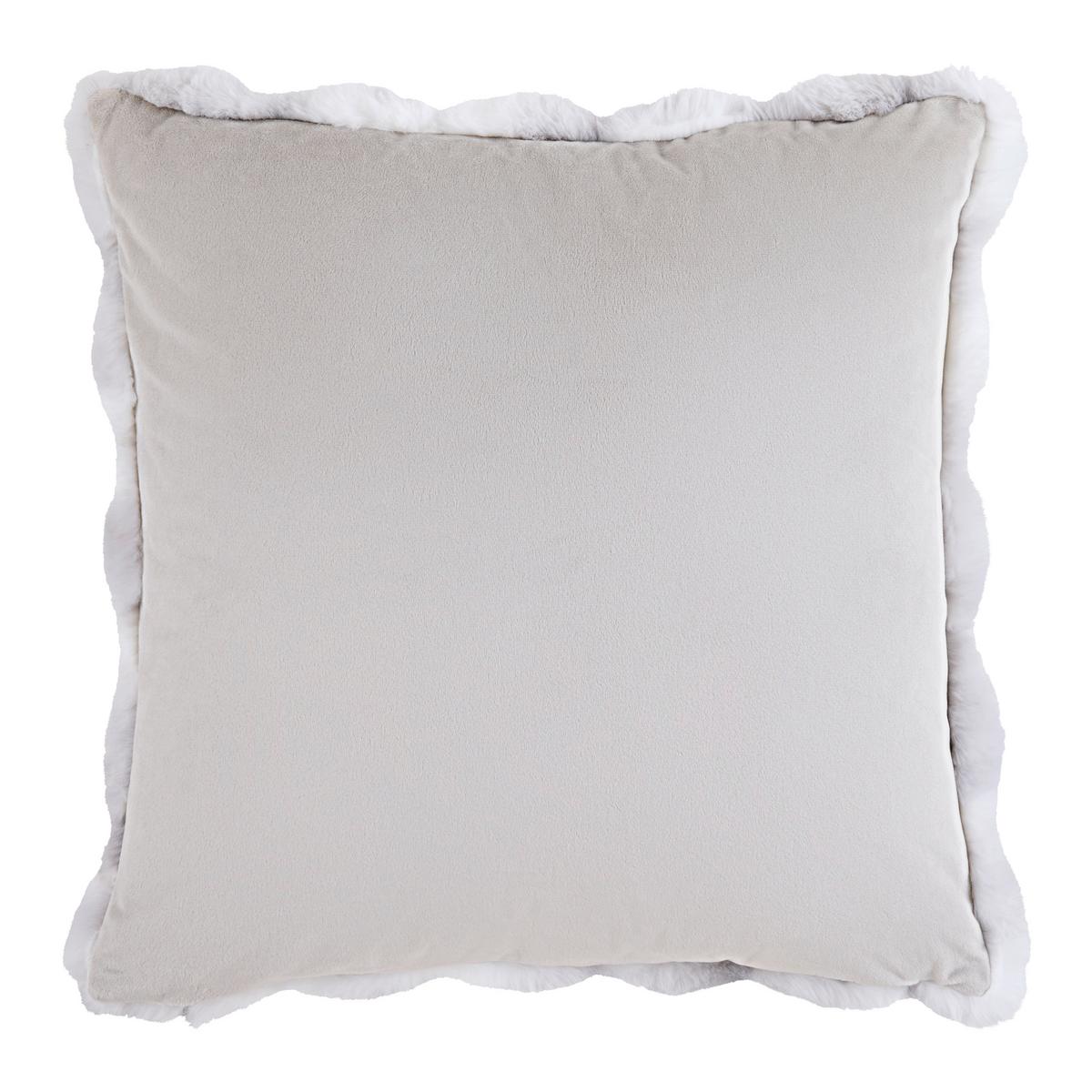 Fellkissen Svea Grau ca. 45x45cm - Grau, Textil (45/45cm) - Premium Living