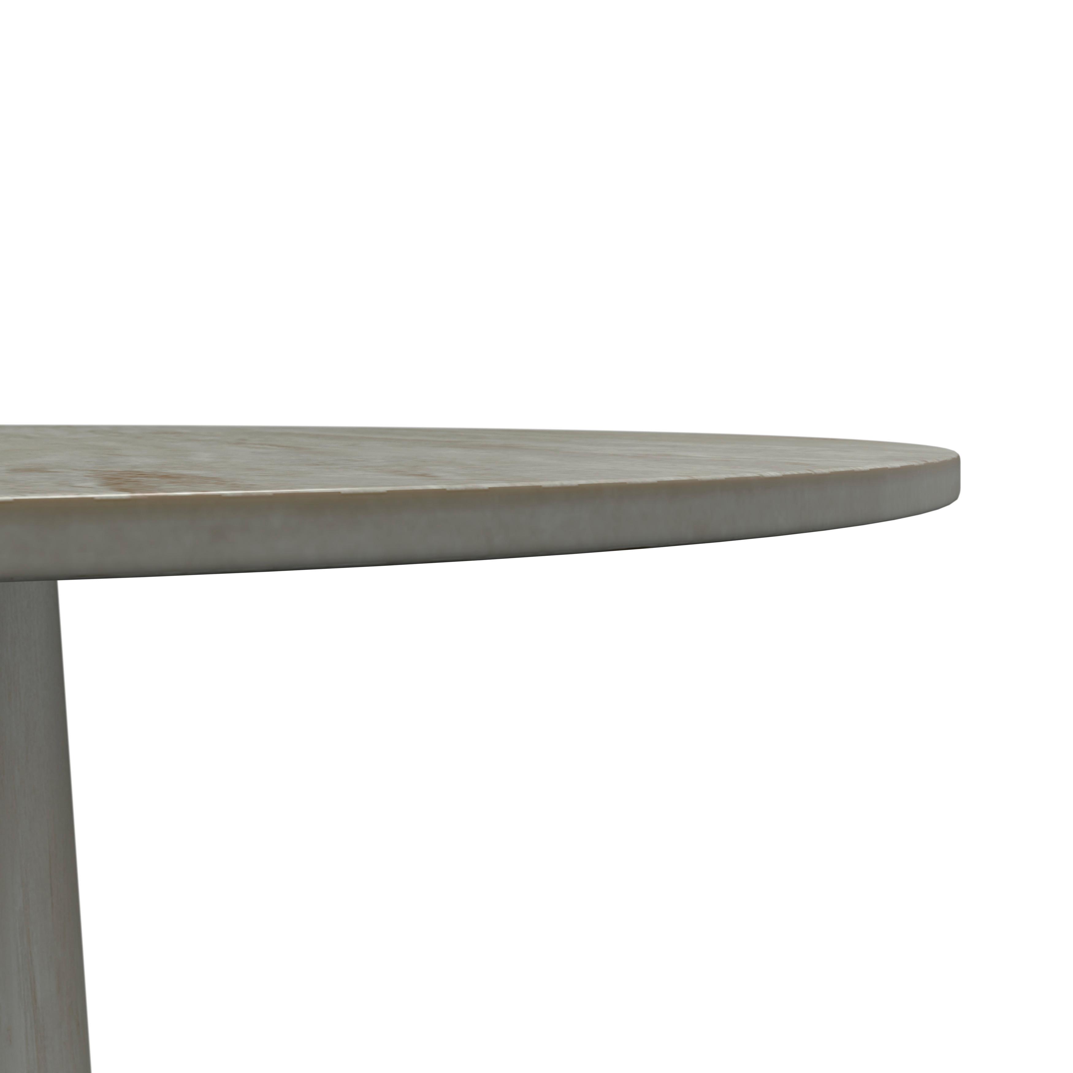 MATBORD THIAGO - cremefärgad, Modern, metall/trämaterial (160/76/90cm) - Bessagi Home