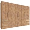 Ormar S Klasičnim Vratima Level 36a - boje hrasta/boje kroma, Moderno, drvni materijal/metal (300/216/58cm) - Modern Living
