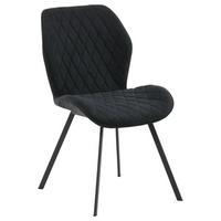 STUHL-SET GEMMA - Schwarz, Design, Textil/Metall (50/90/63cm) - Livetastic