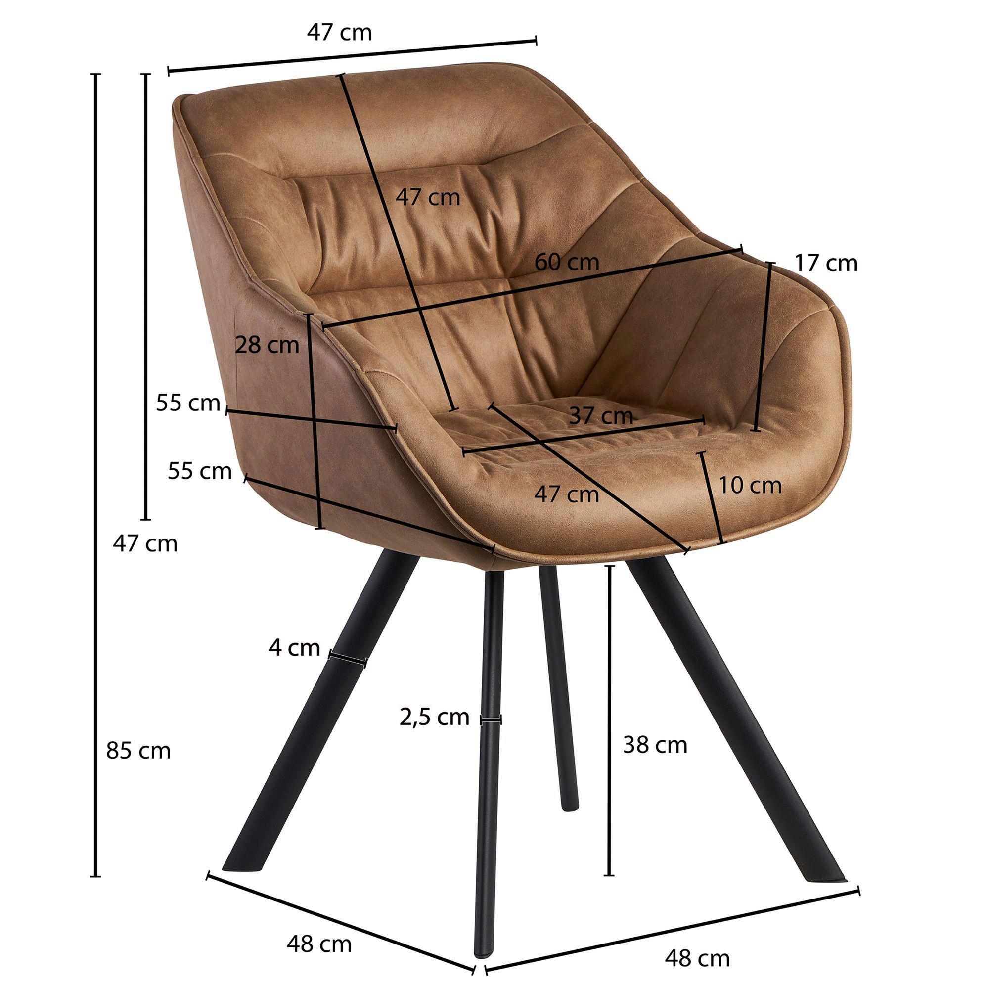 Naslanjač Wohnling - črna/bež, Moderno, kovina/tekstil (60/85/64cm) - MID.YOU