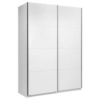 Schwebetürenschrank Family Weiß Hochglanz - Weiß Hochglanz/Schwarz, MODERN, Holzwerkstoff/Metall (150/212/62cm) - Based