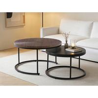 Catania Set Stolića 2/1 - boje oraha/crna, Design, drvni materijal/metal (75/55/45/37cm) - Modern Living