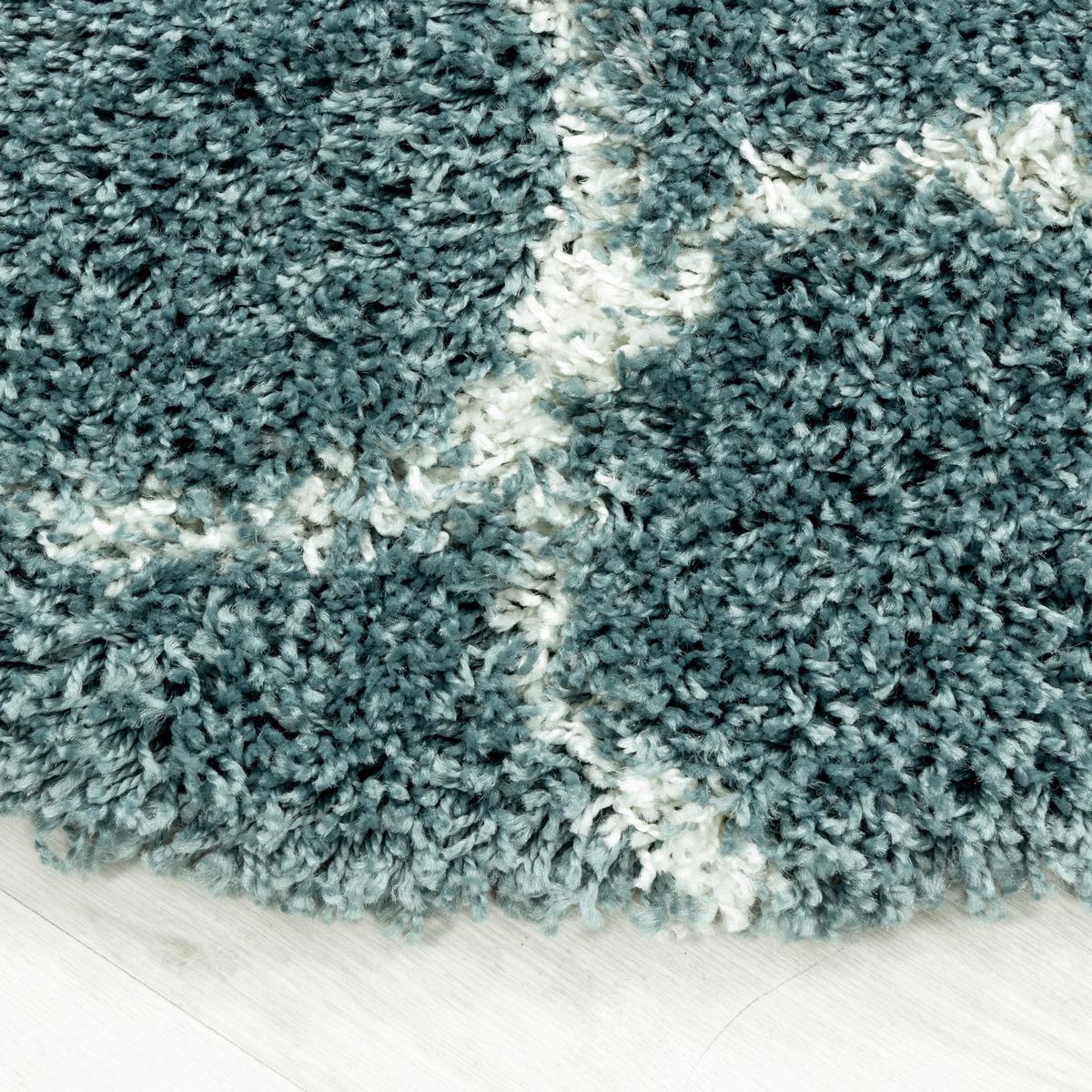Hochflorteppich Salsa Blau Ø ca. 160cm - Blau, Design, Textil (160cm)
