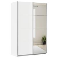 DULAP USI CULISANTE FELDKIRCH - argintiu/alb, Modern, material pe bază de lemn (136/210/62cm)
