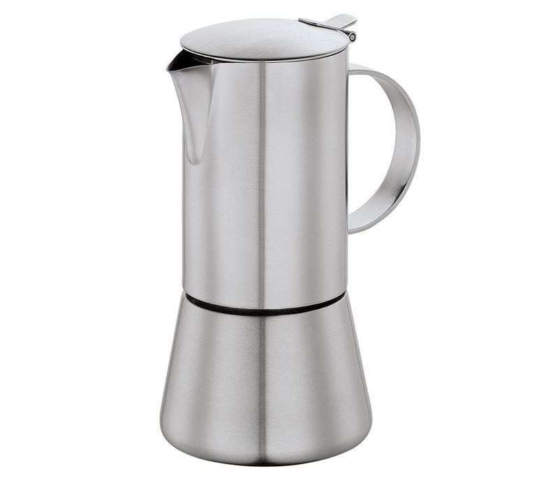 KAWIARKA DO ESPRESSO 342918 - kolor stalowy, Basics, metal (10/20,5cm) - Cilio